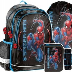 Mokyklinė kuprinė su priedais Paso Spiderman SP23PA-081, 3 dalių цена и информация | Школьные рюкзаки, спортивные сумки | pigu.lt