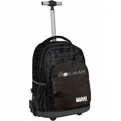 Mokyklinė kuprinė su ratukais BeUniq Iron Man Black AV23SS-1231, 49x33x20 cm цена и информация | Школьные рюкзаки, спортивные сумки | pigu.lt