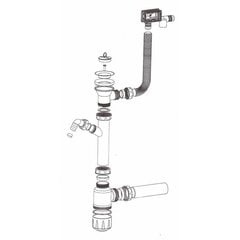 Plautuvės sifonas Kuchinox su 2" ventiliu kaina ir informacija | Kuchinox Santechnika, remontas, šildymas | pigu.lt