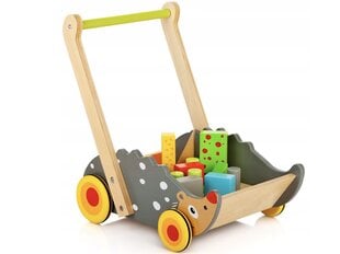 Деревянный толкатель с кубиками Leomark цена и информация | Игрушки для малышей | pigu.lt