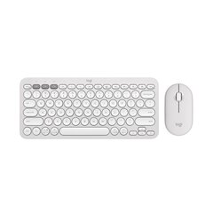 LOGITECH Pebble 2 Bluetooth Keyboard Combo - TONAL WHITE - US INT'L цена и информация | Клавиатуры | pigu.lt