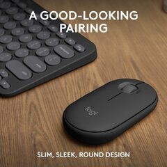 Logitech Pebble 2 Combo keyboard Mouse included RF Wireless + Bluetooth QWERTY US International Graphite цена и информация | Клавиатуры | pigu.lt