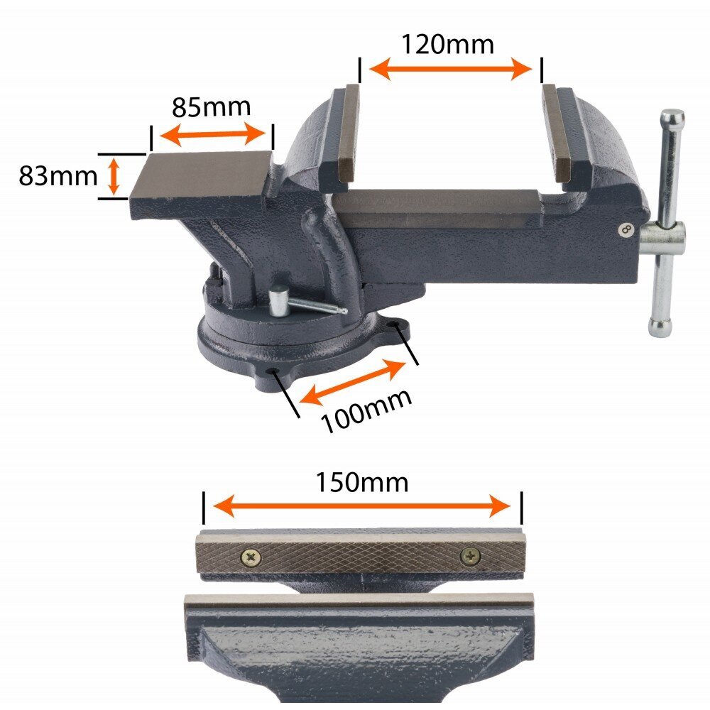 Šaltkalvio spaustuvai Powermat 150mm kaina ir informacija | Mechaniniai įrankiai | pigu.lt