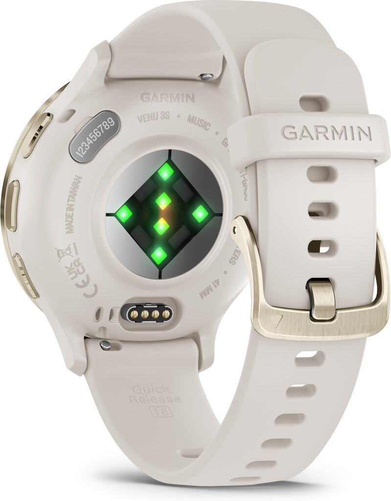 Garmin Venu® 3S Soft Gold Stainless Steel Bezel with Ivory Case and Silicone Band kaina ir informacija | Išmanieji laikrodžiai (smartwatch) | pigu.lt