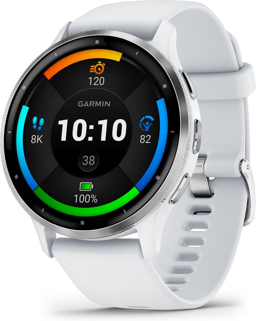 Garmin Venu® 3 Silver Stainless Steel Bezel with Whitestone Case and Silicone Band kaina ir informacija | Išmanieji laikrodžiai (smartwatch) | pigu.lt