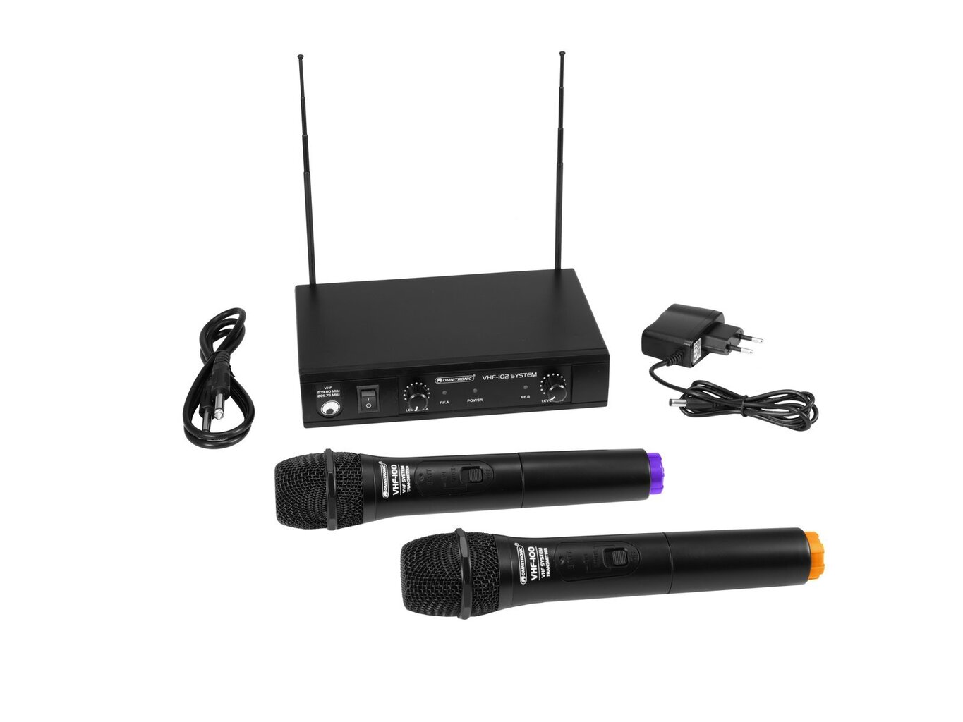 Omnitronic VHF-102 Black kaina ir informacija | Mikrofonai | pigu.lt