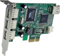 StarTech PCIe for 4 ports USB (PEXUSB4DP) kaina ir informacija | Korpusų priedai | pigu.lt