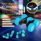 RC triukinis automobilis su LED apšvietimu ir 3D teksto projektoriumi Tornado Stunt Car kaina ir informacija | Žaislai berniukams | pigu.lt