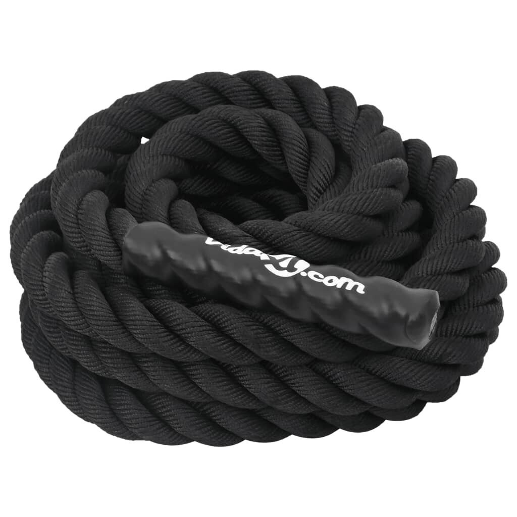 Jėgos virvė VidaXL, juoda kaina ir informacija | Kitos fitneso prekės | pigu.lt