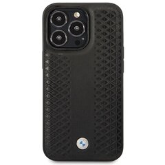 BMW BMHCP14L22RFGK iPhone 14 Pro 6.1" czarny|black Leather Diamond Pattern цена и информация | Чехлы для телефонов | pigu.lt