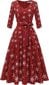 Suknelė moterims Bbonlinedress, raudona/juoda цена и информация | Suknelės | pigu.lt