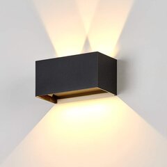 Декоративный светодиодный настенный светильник Dr.lazy, 20 Вт, черный цена и информация | Настенные светильники | pigu.lt