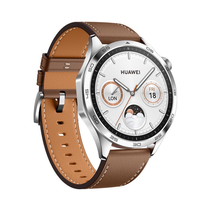 Huawei Watch GT 4 Brown Leather цена и информация | Išmanieji laikrodžiai (smartwatch) | pigu.lt