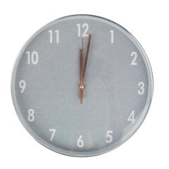 Wall clock GLAM D30cm, silver цена и информация | Часы | pigu.lt