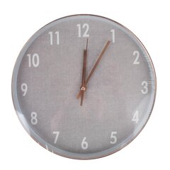 Wall clock GLAM D30cm, silver цена и информация | Часы | pigu.lt