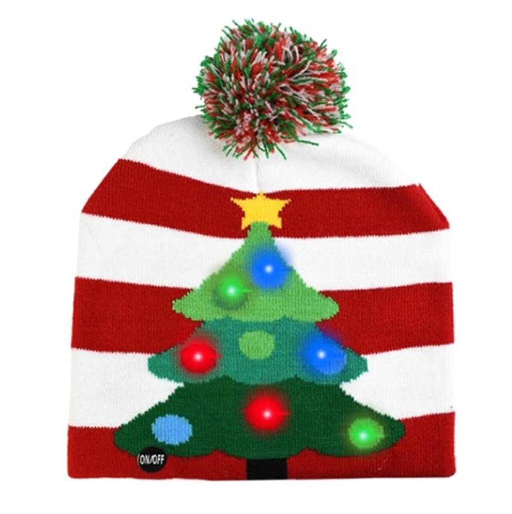 Kalėdinė LED kepurė, įvairių spalvų kaina ir informacija | Kepurės, pirštinės, šalikai berniukams | pigu.lt
