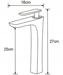 Mexen Indus высокий смеситель для раковины, золото цена и информация | Смесители | pigu.lt