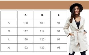 Paltas moterims Och Bella, rudas kaina ir informacija | Paltai moterims | pigu.lt