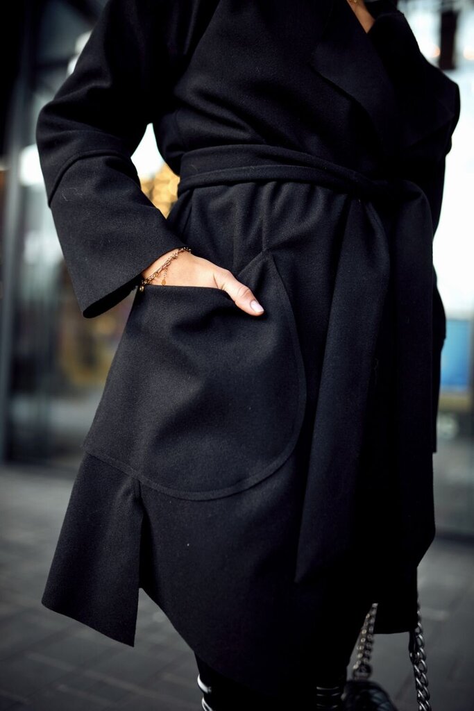 Paltas moterims Och bella, juodas цена и информация | Paltai moterims | pigu.lt