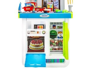 Žaislinė virtuvėlė su maistu ir virtuvės reikmenimis bei priedais, mėlyna kaina ir informacija | Žaislai mergaitėms | pigu.lt