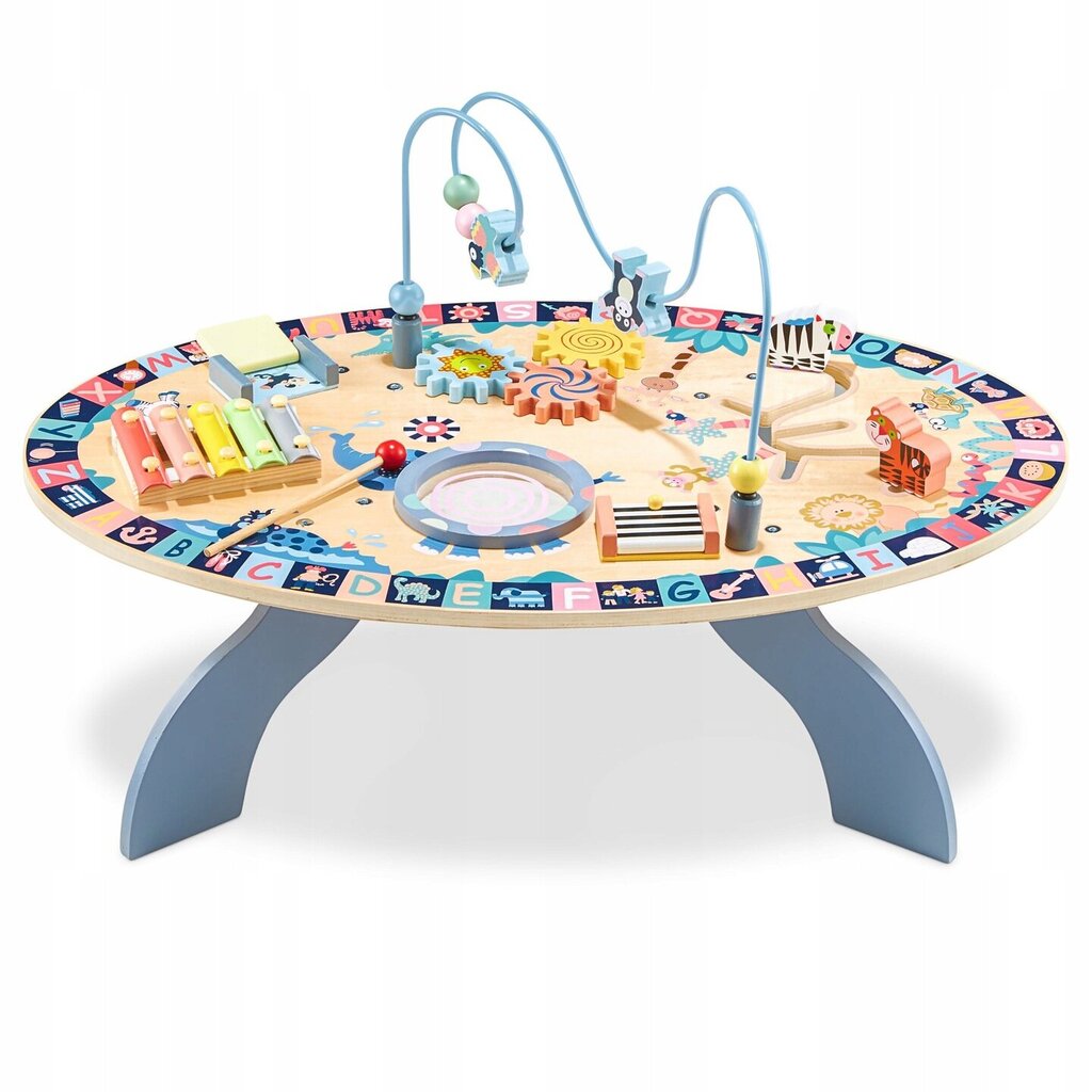 Medinis mokomasis stalas 7in1 Kruzzel kaina ir informacija | Lavinamieji žaislai | pigu.lt