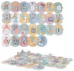 Деревянный алфавитный пазл цена и информация | Развивающие игрушки | pigu.lt