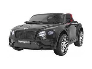 Vienvietis elektromobilis vaikams Bentley Supersports, juodas kaina ir informacija | Elektromobiliai vaikams | pigu.lt