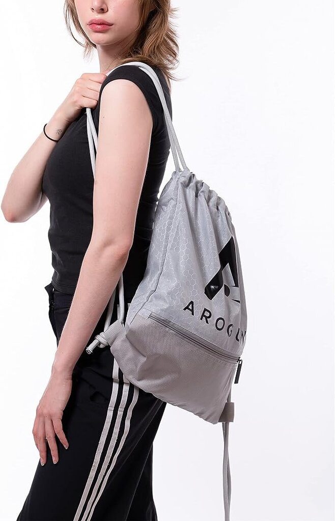 Sportinis krepšys Arogun, pilkas, 42x50 cm kaina ir informacija | Kuprinės ir krepšiai | pigu.lt