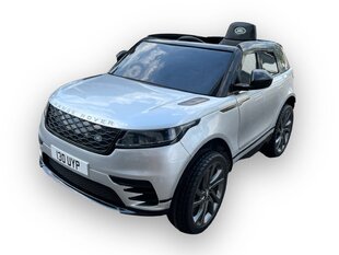 Детский электромобиль Range Rover Velar 12v с музыкальным модулем, серебристый глянцевый цена и информация | Электромобили для детей | pigu.lt