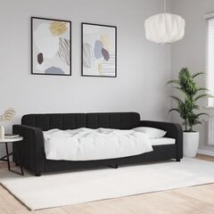 Sofa-lova vidaXL, 90x200 cm, juoda kaina ir informacija | Lovos | pigu.lt