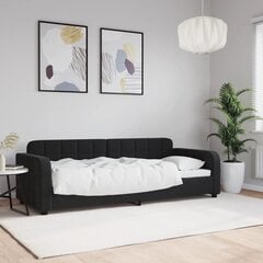 Sofa-lova vidaXL, 80x200 cm, juoda kaina ir informacija | Lovos | pigu.lt