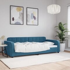 Sofa-lova vidaXL, 90x200 cm, mėlyna kaina ir informacija | Lovos | pigu.lt