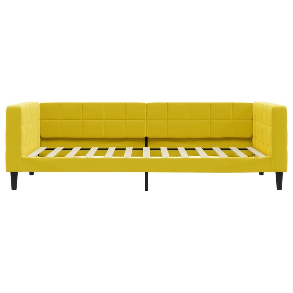 Sofa-lova vidaXL, 100x200 cm, geltona kaina ir informacija | Lovos | pigu.lt