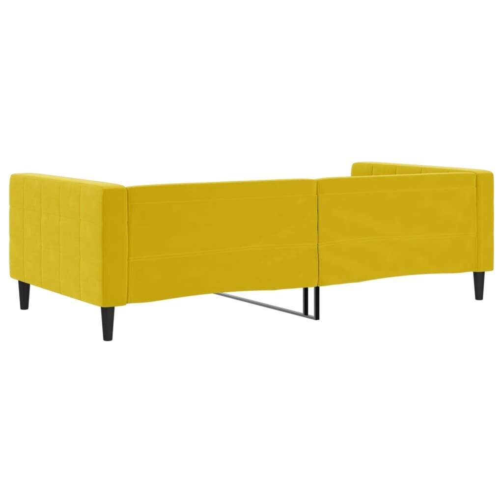 Sofa-lova vidaXL, 100x200 cm, geltona kaina ir informacija | Lovos | pigu.lt