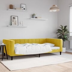 Sofa-lova vidaXL, 100x200 cm, geltona цена и информация | Кровати | pigu.lt