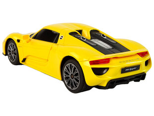 Машина Porsche 918 на дистанционном управлении, желтая цена и информация | Игрушки для мальчиков | pigu.lt