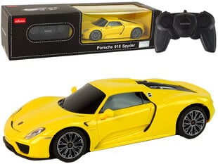 Машина Porsche 918 на дистанционном управлении, желтая цена и информация | Игрушки для мальчиков | pigu.lt