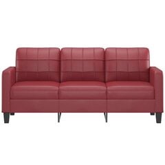 Sofa vidaXL, raudona цена и информация | Диваны | pigu.lt