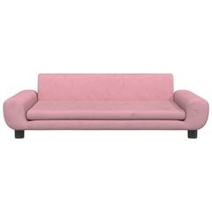 Aksomo lova šunims vidaXL, 100x54x33 cm, rožinė kaina ir informacija | Guoliai, pagalvėlės | pigu.lt