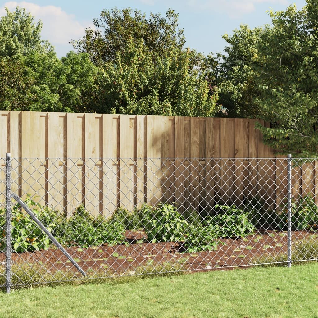 Tinklinė tvora su smaigais, sidabrinės spalvos, 0,8x10m kaina ir informacija | Tvoros ir jų priedai | pigu.lt