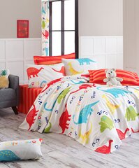 Eponj Home vaikiškas lovatiesės, paklodės ir pagalvės užvalkalo komplektas Dinazorus, 200x235 cm, 4 dalių kaina ir informacija | Lovatiesės ir pledai | pigu.lt