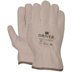 Перчатки «водительские» кожа/сплок, размер 9/L цена и информация | Рабочие перчатки | pigu.lt