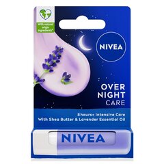 Lūpų balzamas Nivea Overnight Care, 4.8 g kaina ir informacija | Lūpų dažai, blizgiai, balzamai, vazelinai | pigu.lt