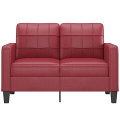 Sofa vidaXL, raudona kaina ir informacija | Sofos | pigu.lt