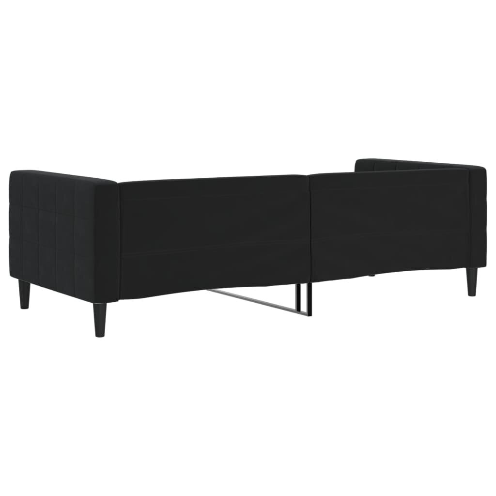 Sofa-lova vidaXL, 90x190 cm, juoda kaina ir informacija | Lovos | pigu.lt