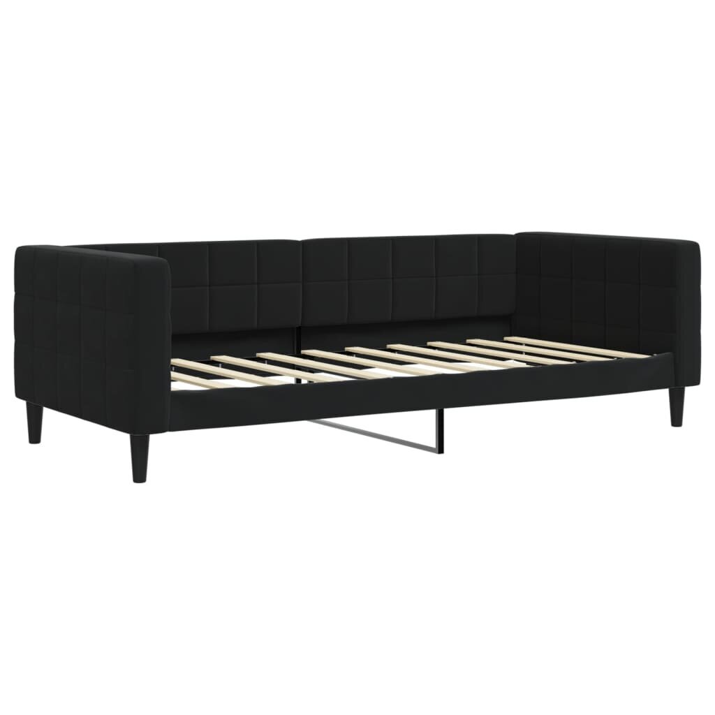 Sofa-lova vidaXL, 90x190 cm, juoda kaina ir informacija | Lovos | pigu.lt