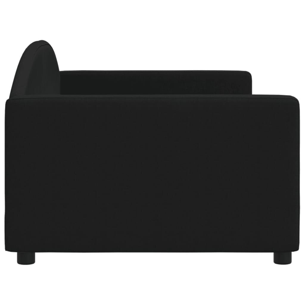 Sofa-lova vidaXL, 90x200 cm, juoda kaina ir informacija | Lovos | pigu.lt