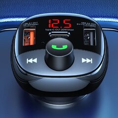 Remax RCC331 FM Bluetooth Transmitter MP3 , 2xUSB / Type-C / MicroSD kaina ir informacija | Planšečių, el. skaityklių priedai | pigu.lt