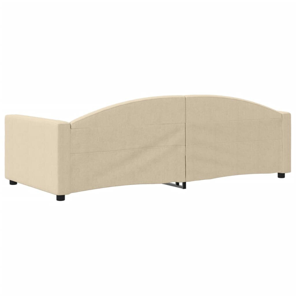 Sofa-lova vidaXL, 90x200 cm, smėlio spalvos цена и информация | Lovos | pigu.lt
