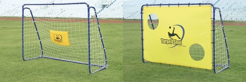 Futbolo vartai su treniruočių siena Spartan Training S2099, 214x153x73cm kaina ir informacija | Futbolo vartai ir tinklai | pigu.lt